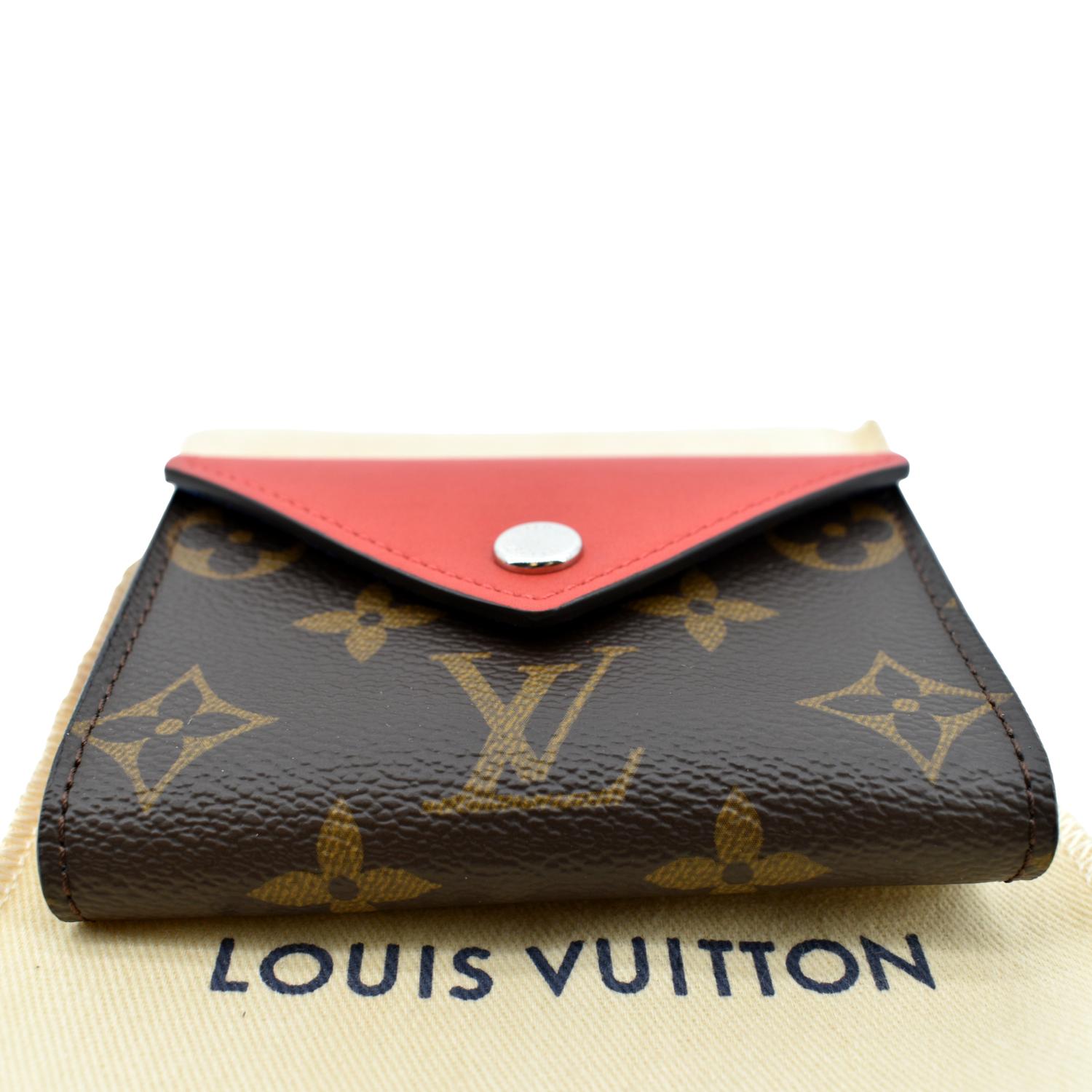 Preloved Louis Vuitton Monogram Canvas and Red Leather Zoe Trifold Wallet 7JTTR3C 092923
