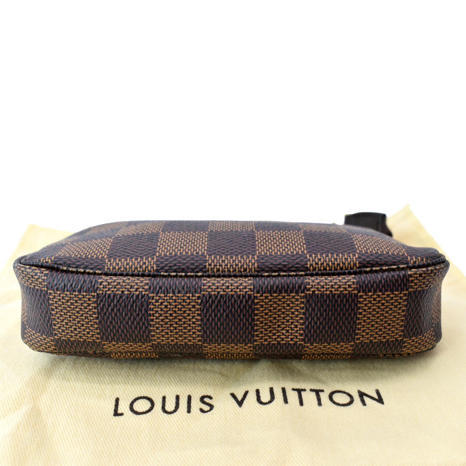 Louis Vuitton Mini Pochette Damier Ebene Accessories Pouch