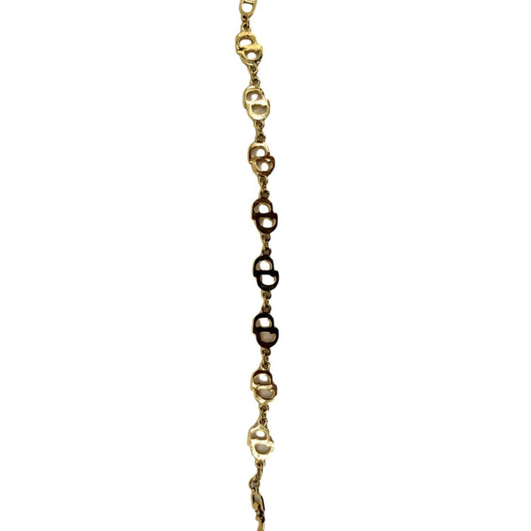 CHRISTIAN DIOR  CD Logo Chain Link Short Bracelet Gold