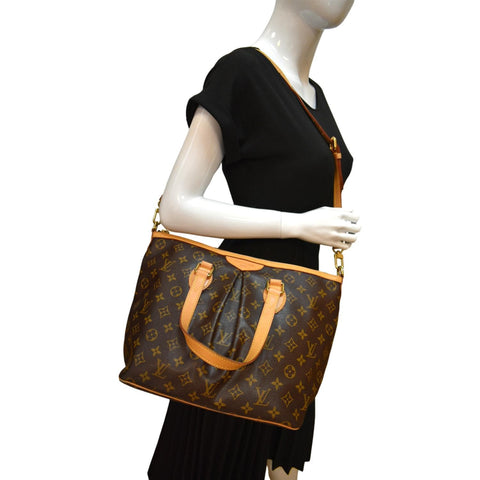 LOUIS VUITTON Palermo PM Monogram Canvas Shoulder Bag Brown