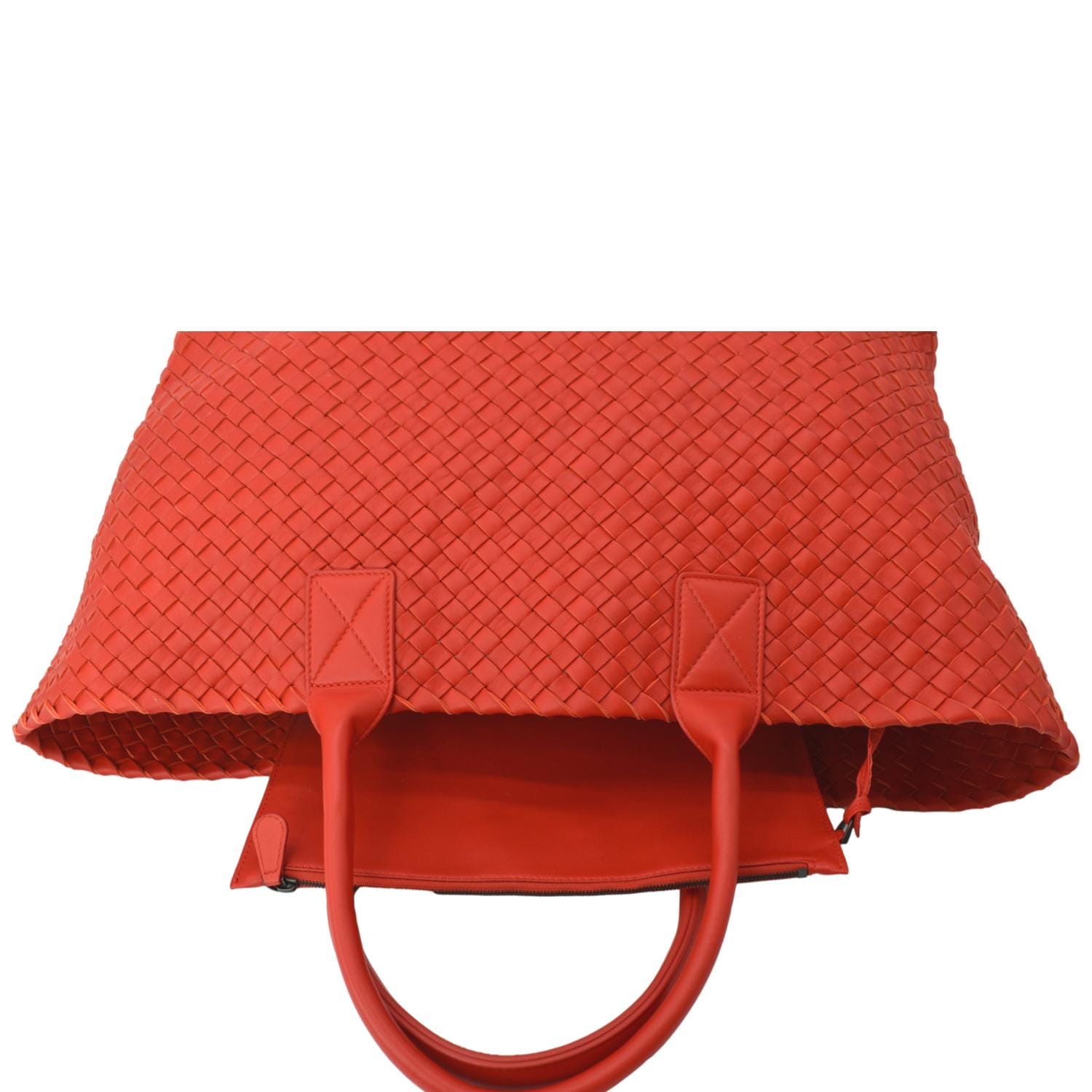 Bottega Veneta - Intrecciato leather pouch Red ref.1015864 - Joli Closet