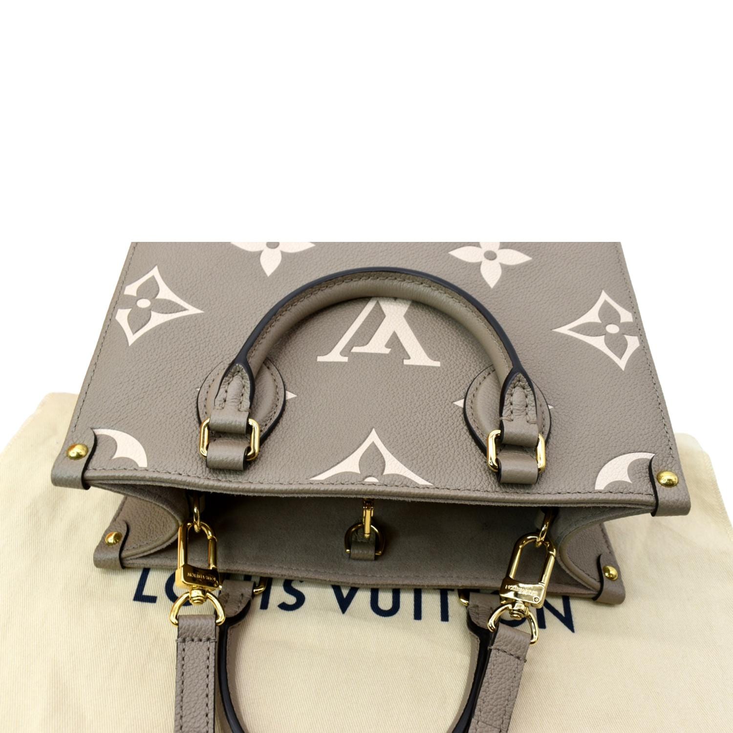LOUIS VUITTON Women Onthego PM Bicolor Monogram Empreinte Crossbody Ba