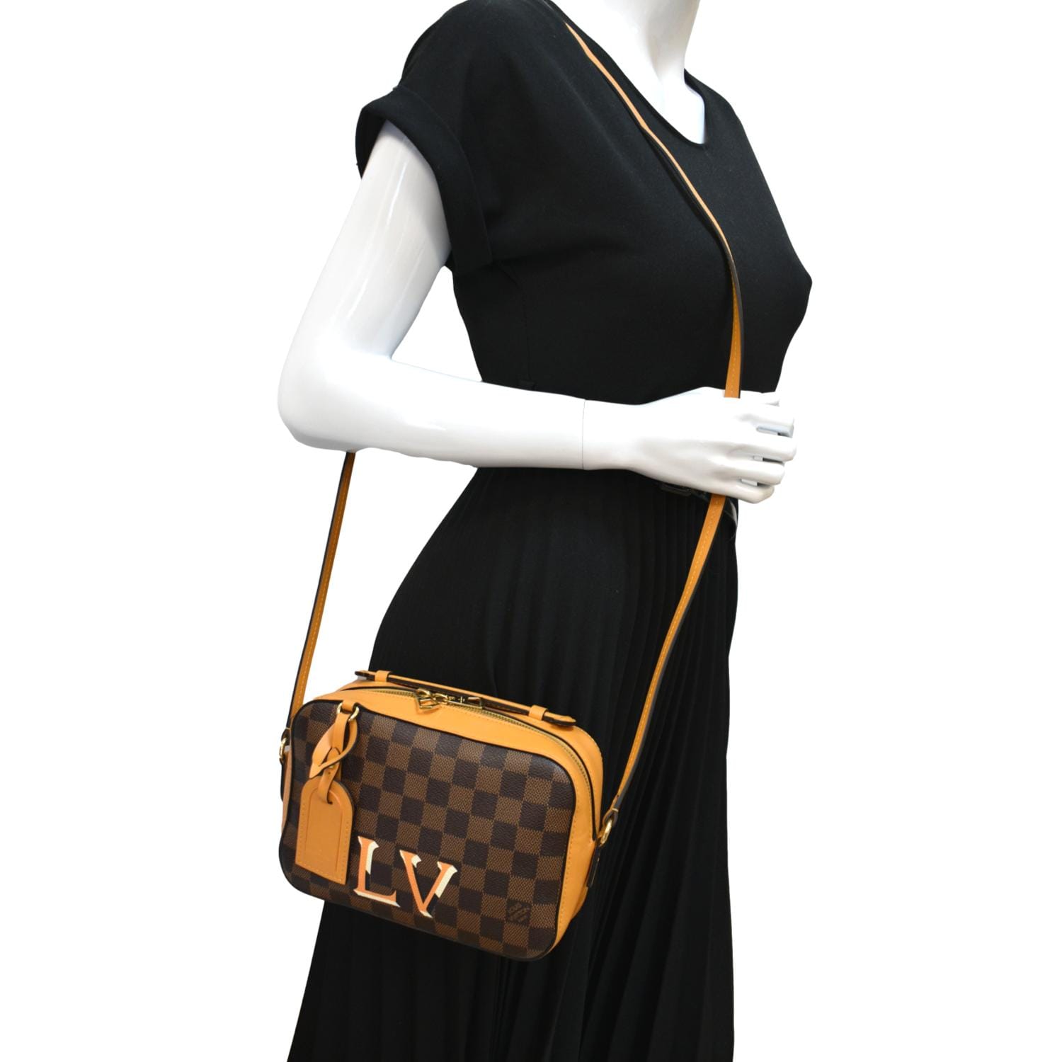 Louis Vuitton Santa Monica Crossbody Bag Damier Black, Brown