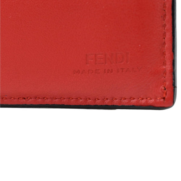 FENDI Monster Eyes Leather Wallet Black