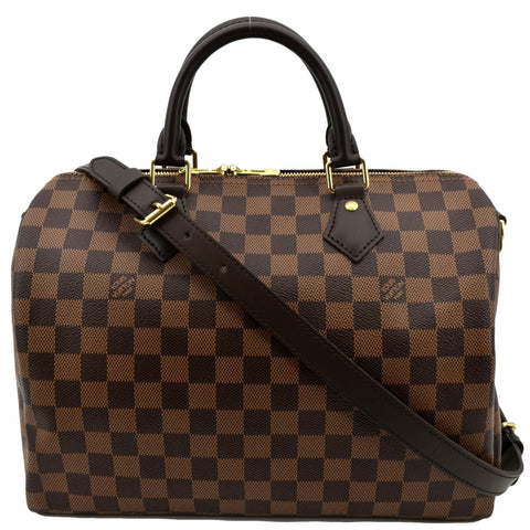 LOUIS VUITTON Speedy 30 Bandouliere Damier Ebene Shoulder Bag Brown - New Year Deals