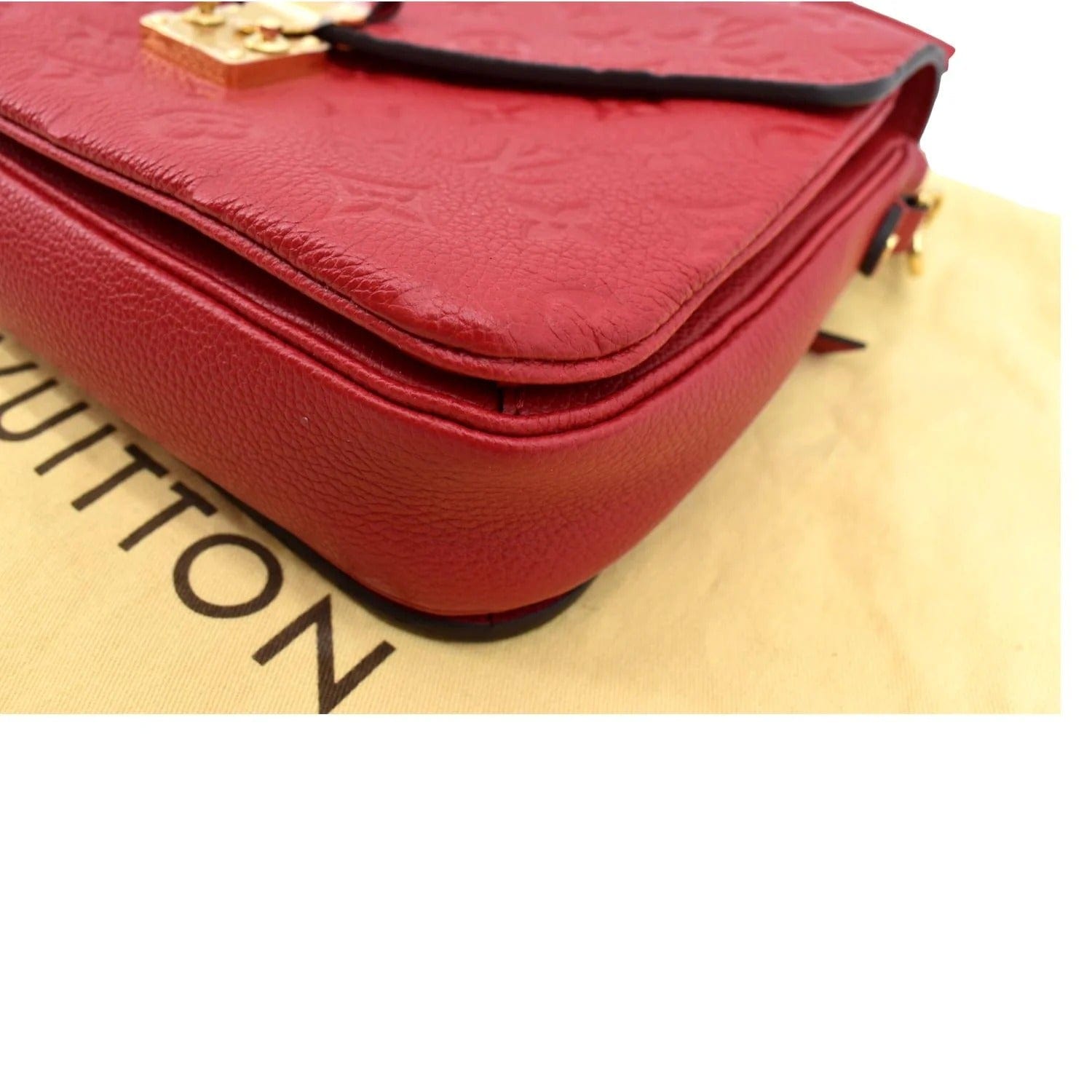 Louis Vuitton Pochette Empreinte Leather Clutch Crossbody Bag