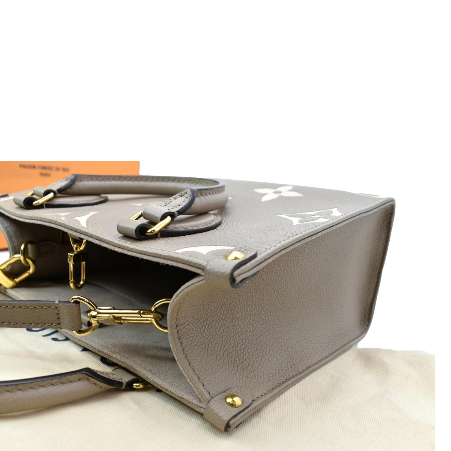 LOUIS VUITTON Women Onthego PM Bicolor Monogram Empreinte Crossbody Ba
