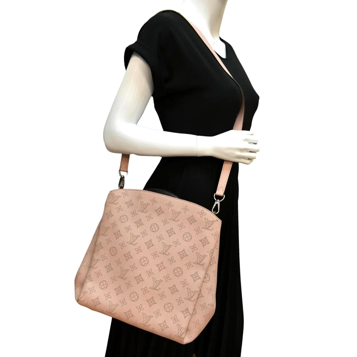 At Auction: Louis Vuitton, Louis Vuitton Pink Mahina Leather Babylone BB Bag