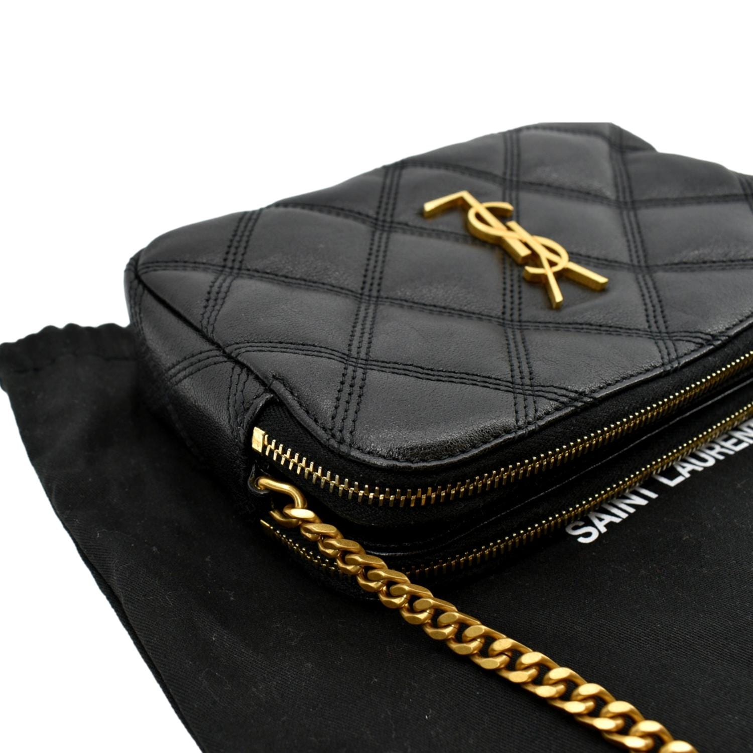 Yves Saint Laurent Becky Double Zip Lambskin Bag