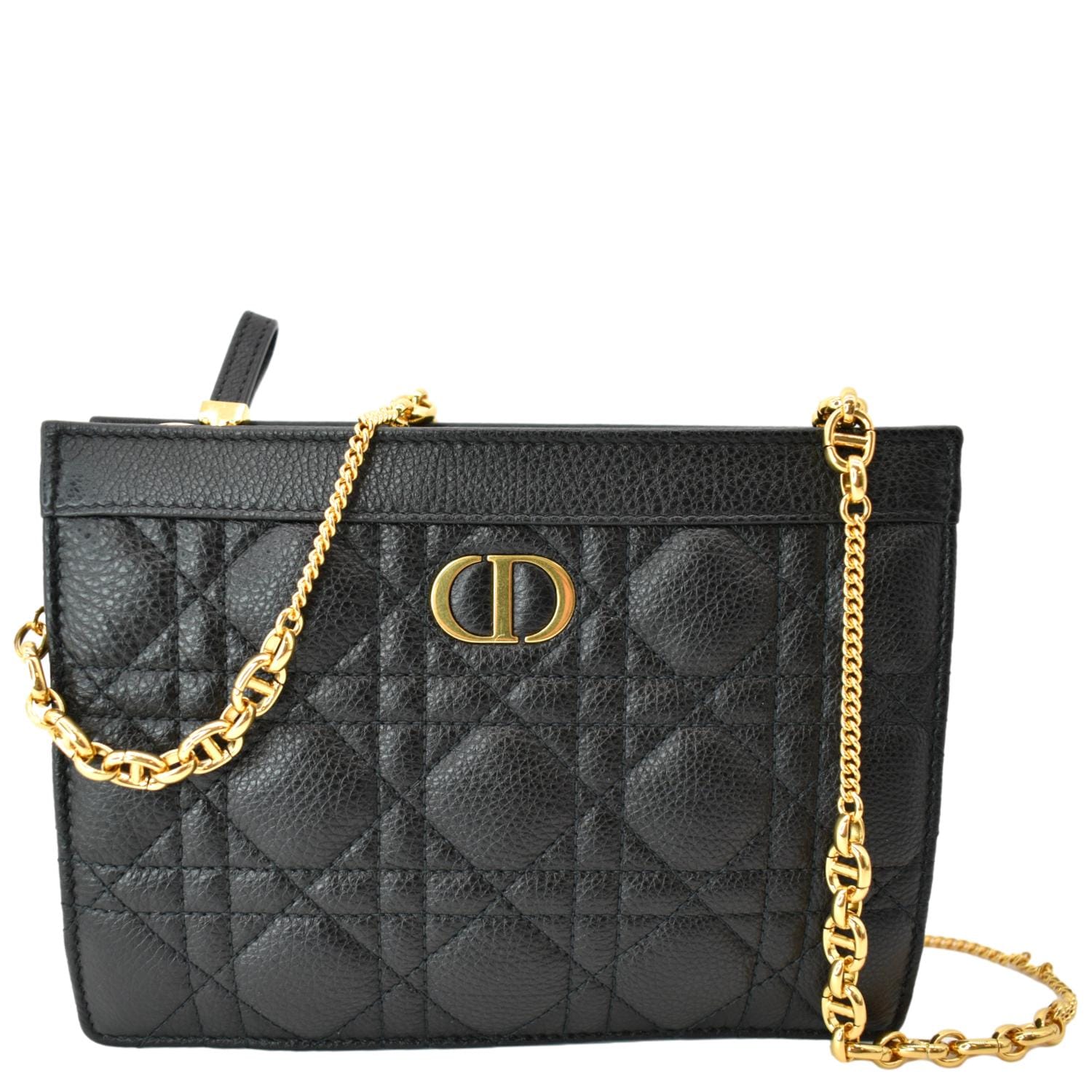 Christian Dior Caro Cannage Calfskin Zipped Pouch-DDH