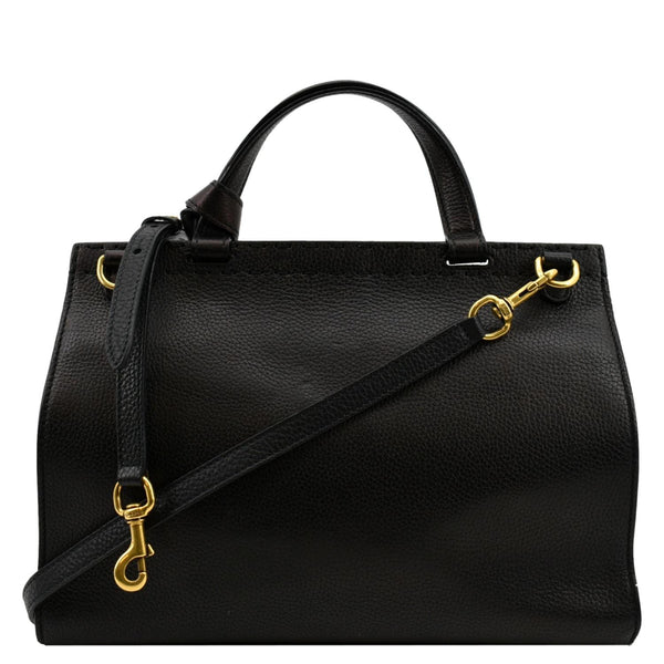 Gucci GG Marmont Leather Top Handle Shoulder Bag Black - Back