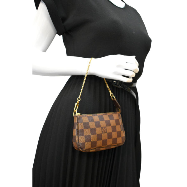 Louis Vuitton Mini Pochette Damier Ebene Accessories Pouch