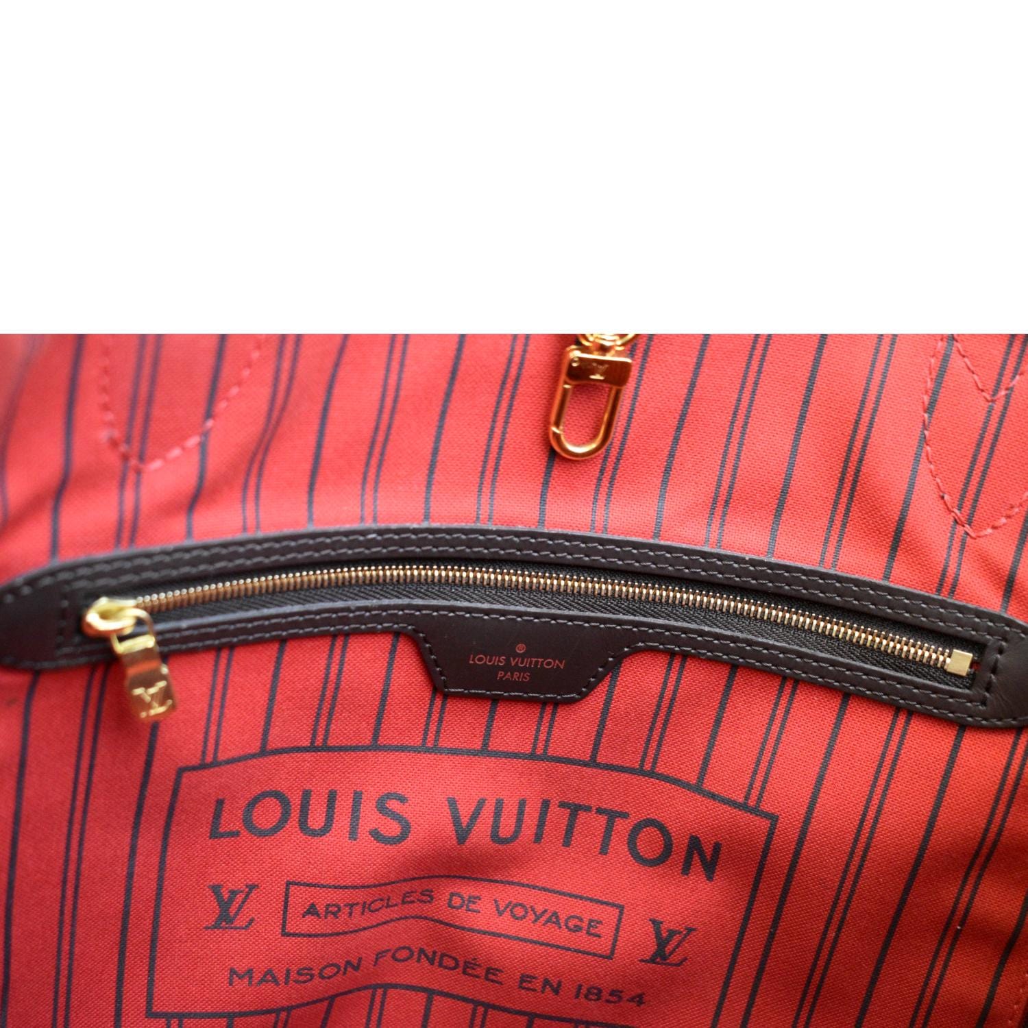 Louis Vuitton, Bags, Louis Vuitton Mm Tote Red Inside