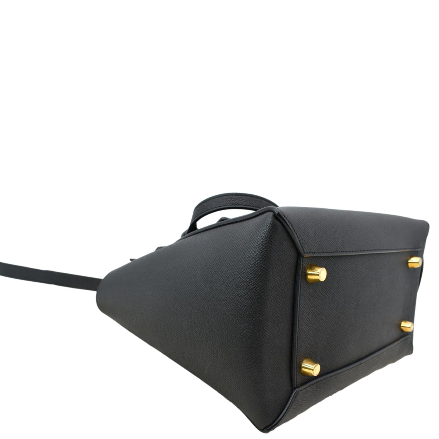 CELINE Grained Calfskin Mini Belt Bag Black 1221645