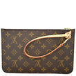 LOUIS VUITTON  Neverfull Monogram Canvas Pochette Wristlet Pouch Brown