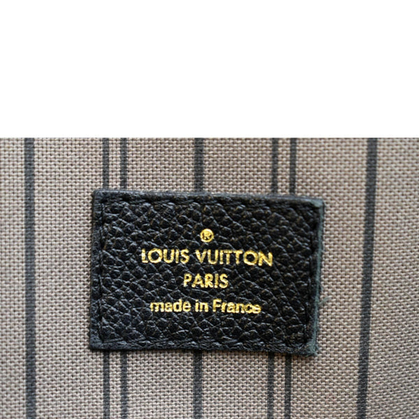 LOUIS VUITTON Pont Neuf MM Monogram Empreinte Leather Shoulder Bag Black