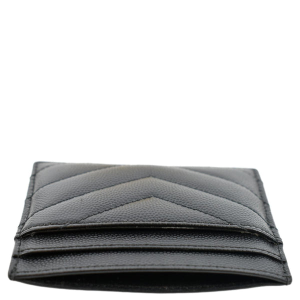 Yves Saint Laurent Monogram Grain Leather Card Case - Top