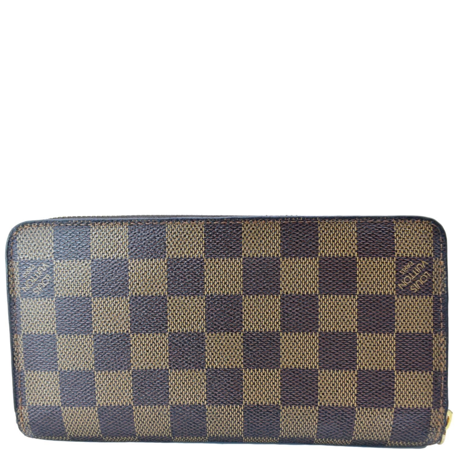 LOUIS VUITTON Zippy Long Damier Ebene Wallet Brown
