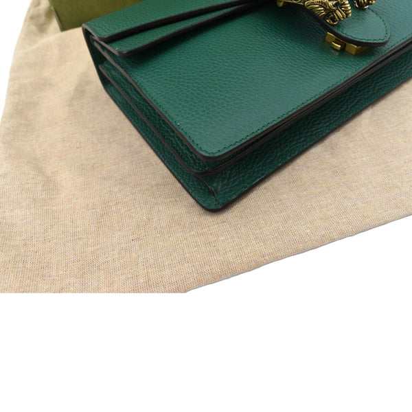Gucci Dionysus Small Leather Shoulder Bag Emerald - Bottom Left