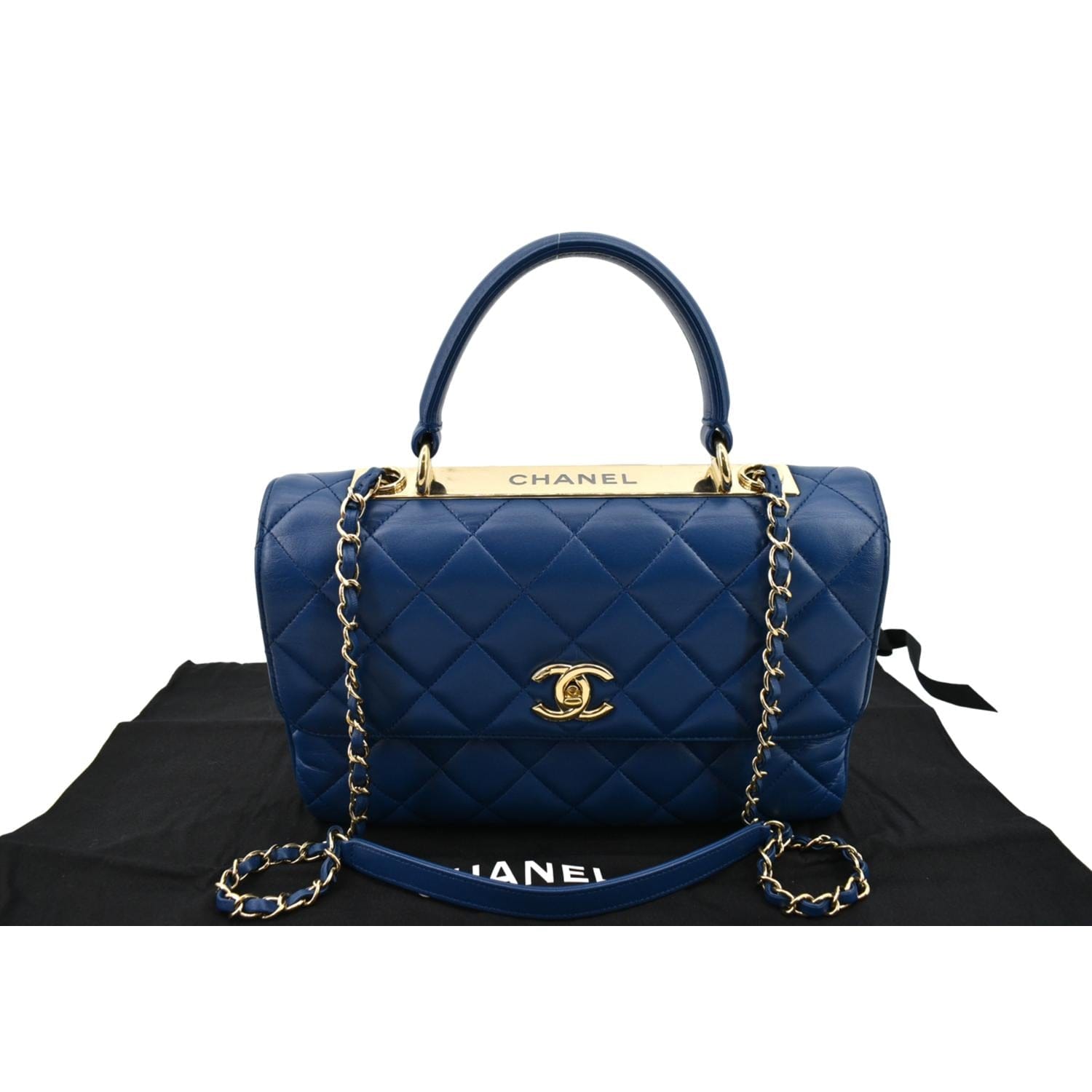 Chanel Blue Quilted Denim Small Coco Top Handle Silver Hardware, 2019  Available For Immediate Sale At Sotheby's