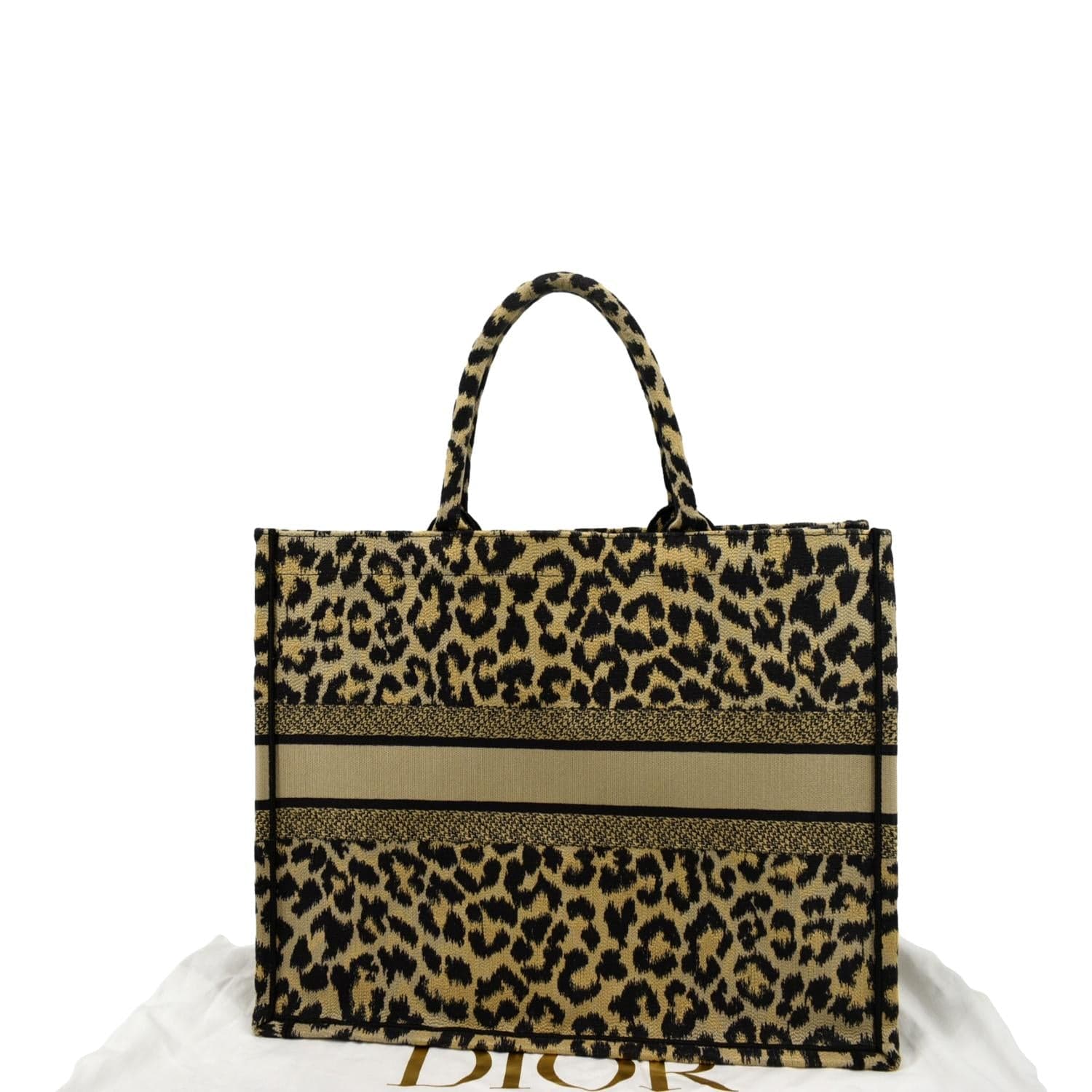 Christian Dior Large Book Oblique Embroidered Tote Bag
