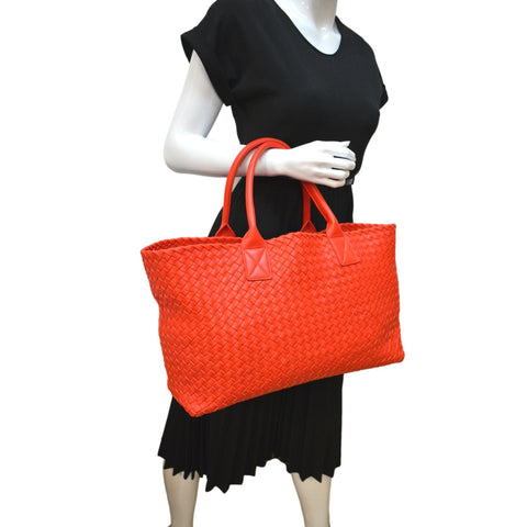 Bottega VENETA Medium Cabat Intreccio Leather Tote Bag-DDH