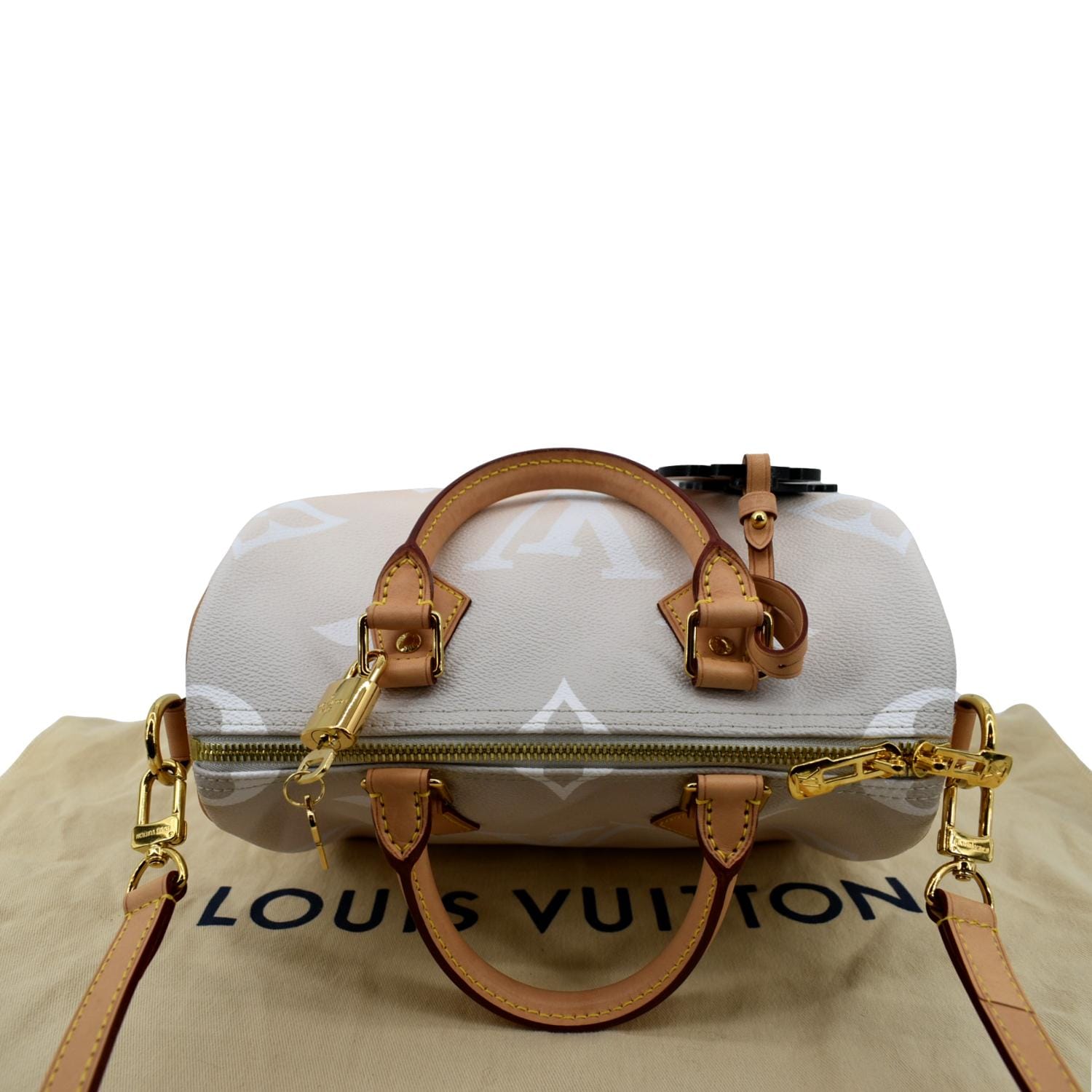 Louis Vuitton Speedy 25 By The Pool Creme Mist Gray Giant Monogram