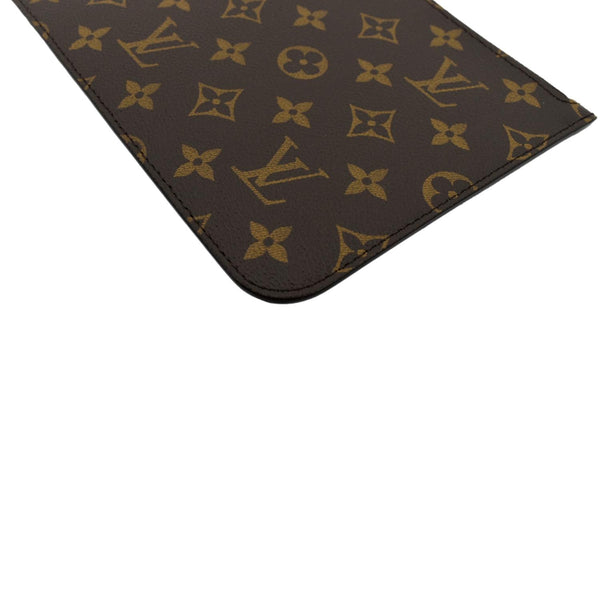 LOUIS VUITTON  Neverfull Monogram Canvas Pochette Wristlet Pouch Brown