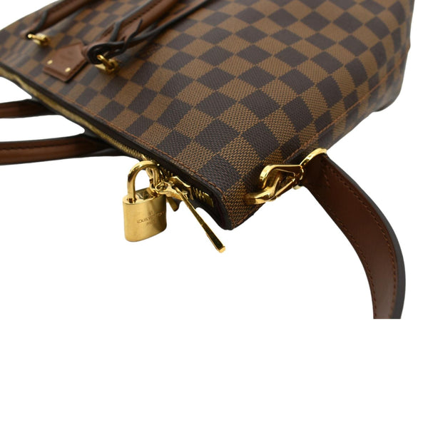 Louis Vuitton Belmont Damier Ebene Shoulder Bag Brown - Right Side