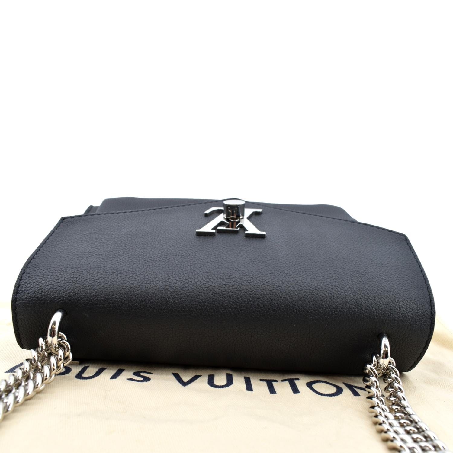 Louis Vuitton Lockme Chain Bag East West Black Calf
