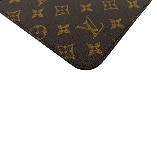 LOUIS VUITTON  Neverfull Monogram Canvas Pochette Wristlet Pouch Brown