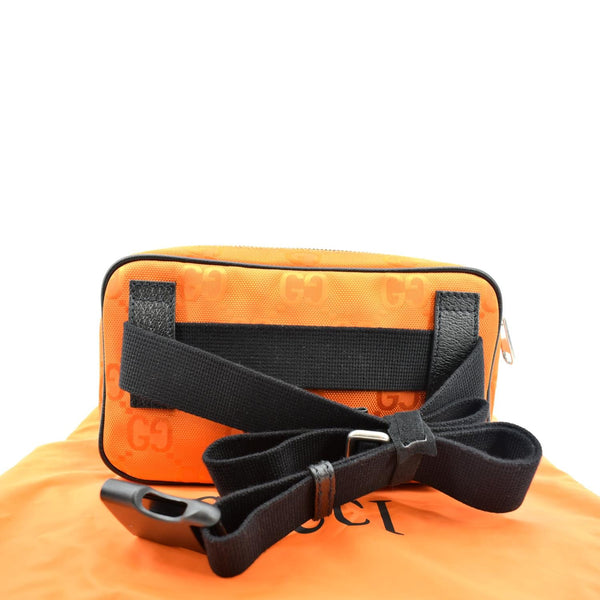 Gucci Of The Grid Nylon Leather Belt Bag Orange  - Back