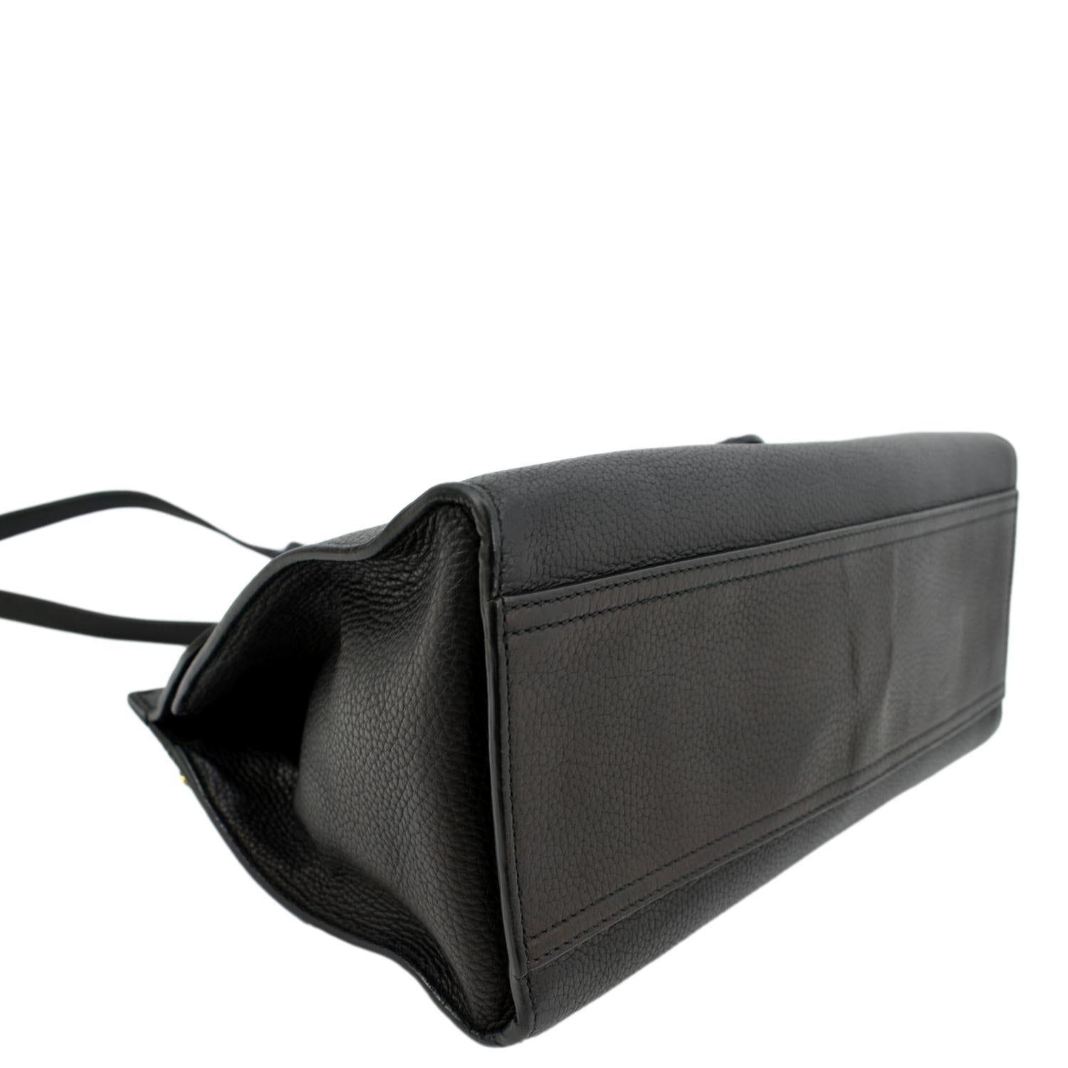 Gucci GG Marmont Leather Top Handle Shoulder Bag Black