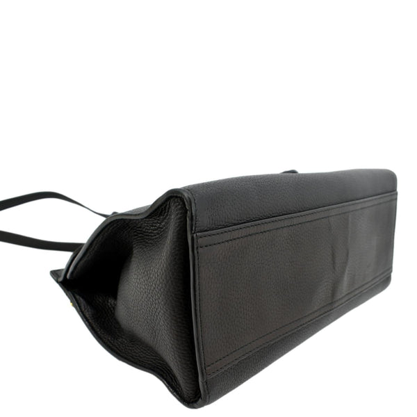 Gucci GG Marmont Leather Top Handle Shoulder Bag Black - Bottom Left