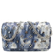 CHRISTIAN LOUBOUTIN Paloma Leather Patent Pearl Spikes Crossbody Bag Blue