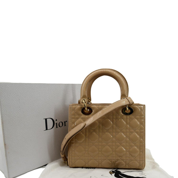 Christian Dior Medium Lady Dior Cannage Leather Bag - Backside