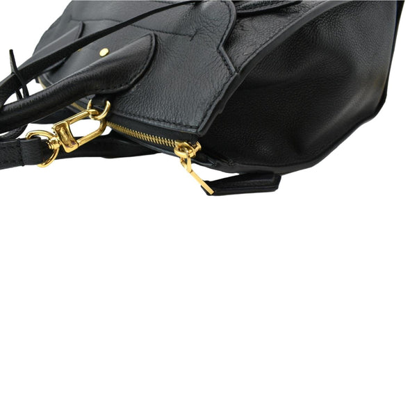 LOUIS VUITTON Pont Neuf MM Monogram Empreinte Leather Shoulder Bag Black