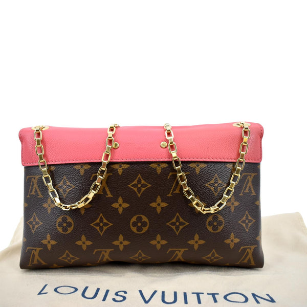 LOUIS VUITTON Pallas Chain Monogram Canvas Crossbody Bag Brown