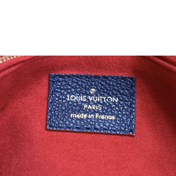 LOUIS VUITTON Vavin PM Monogram Empreinte Leather Shoulder Bag Navy Blue