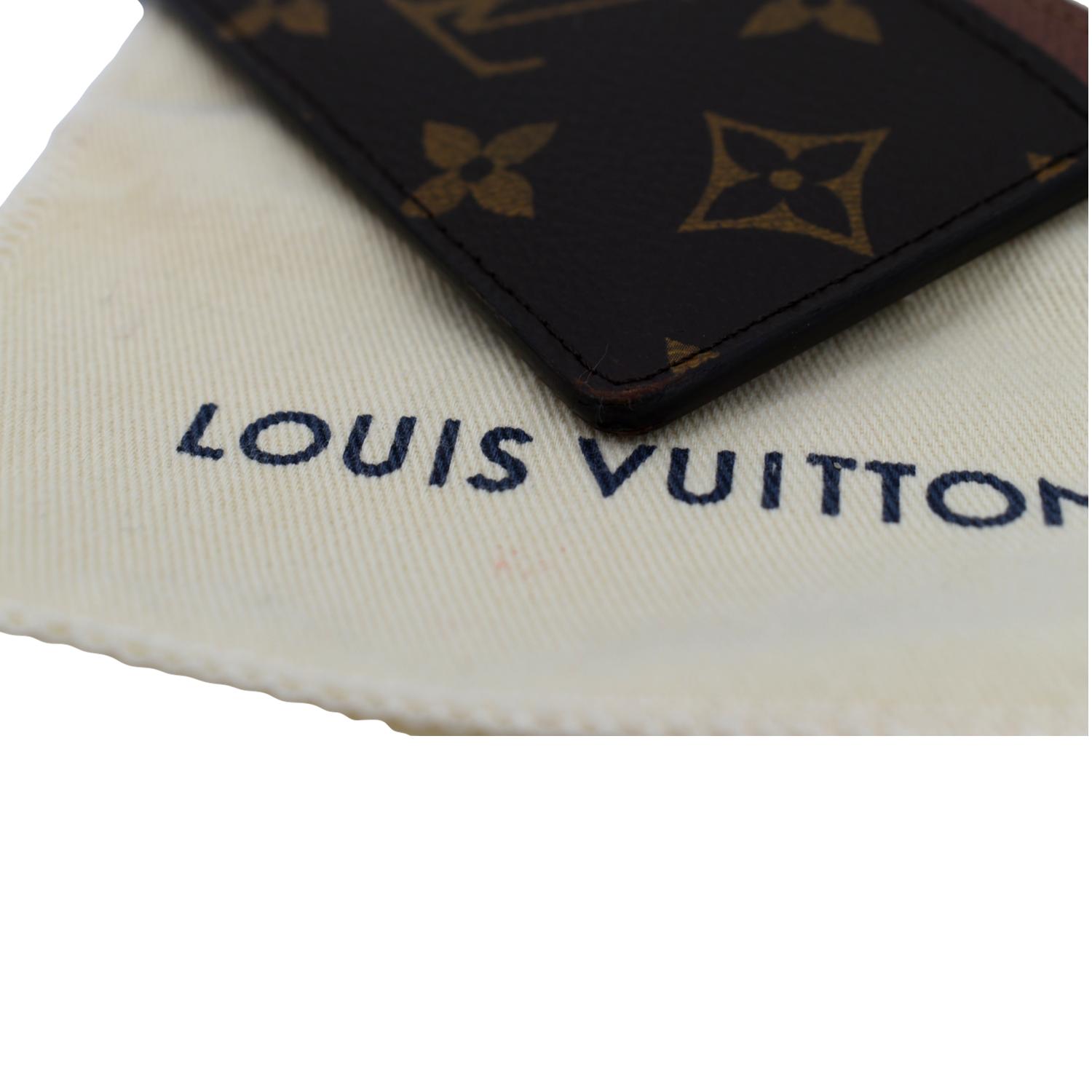 LOUIS VUITTON Card Holder Monogram Canvas Brown