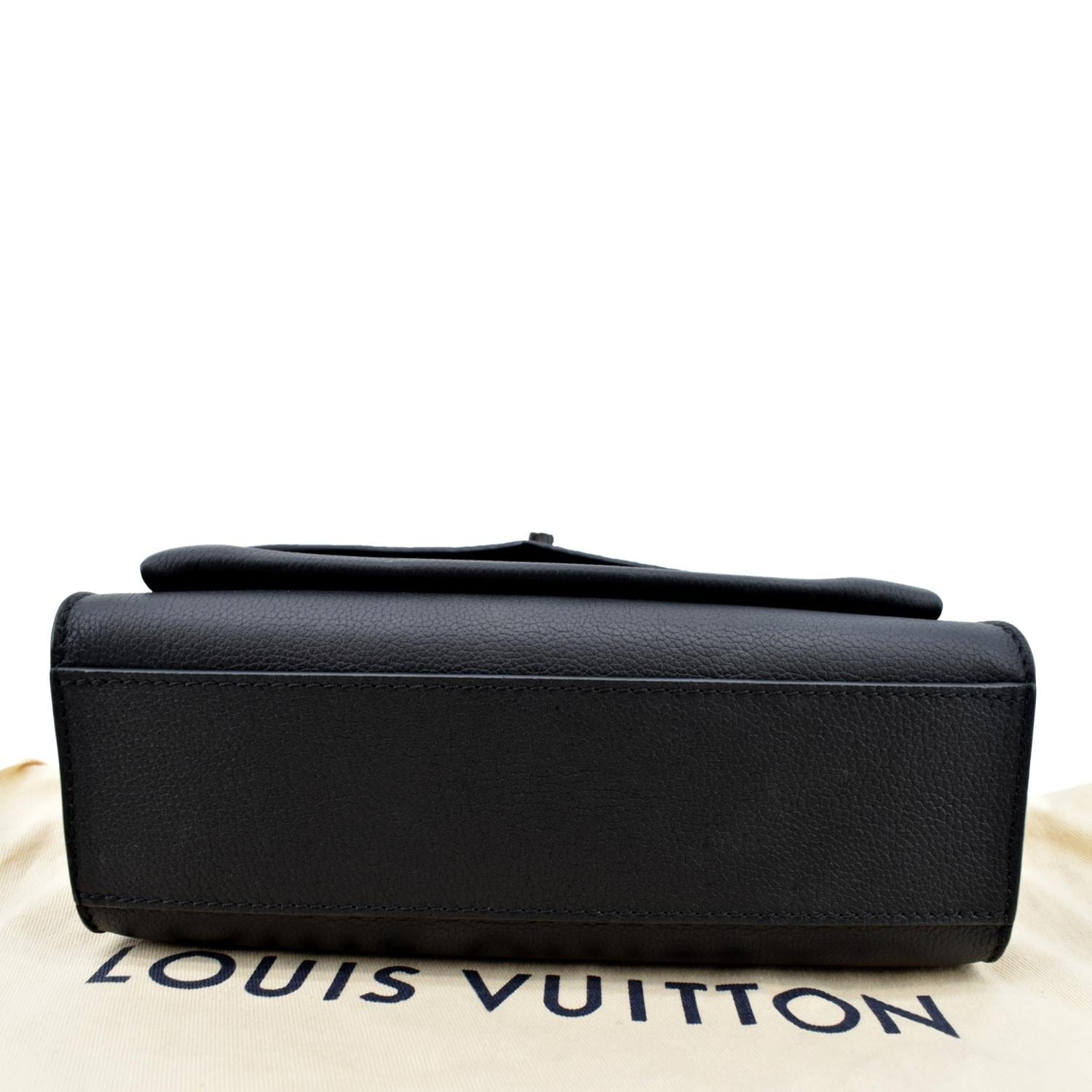 LOUIS VUITTON Soft Calfskin Mylockme Chain Bag BB Black 1229476