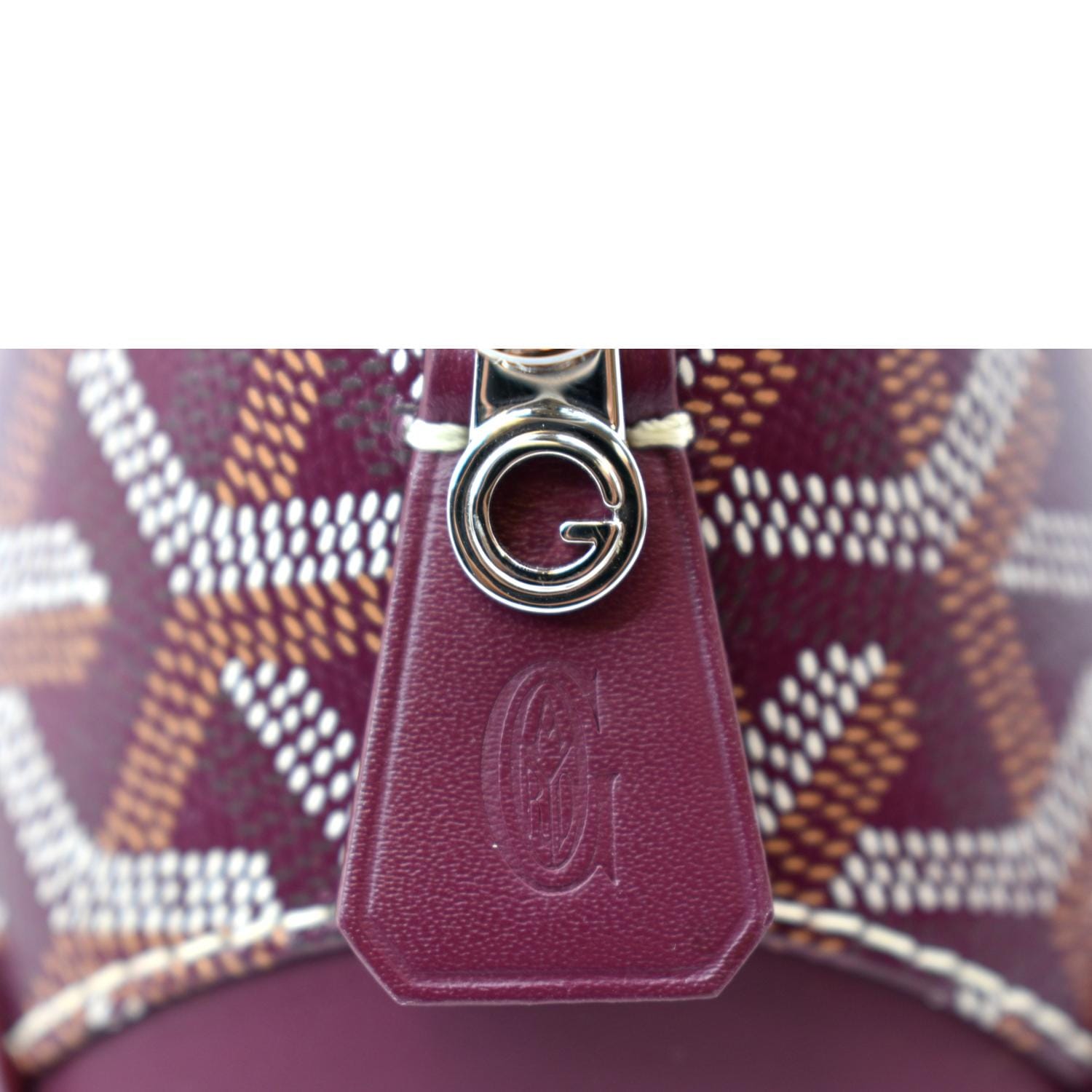 Goyard Vendome Mini Bag with Strap Burgundy Goyardine Silver