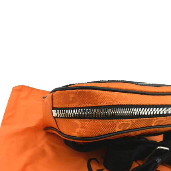 Gucci Of The Grid Nylon Leather Belt Bag Orange - Right