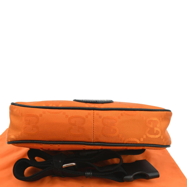 Gucci Of The Grid Nylon Leather Belt Bag Orange - Bottom