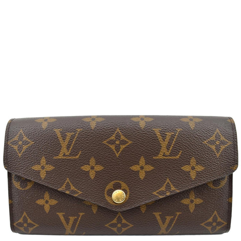 LOUIS VUITTON Sarah Monogram Canvas Wallet Brown