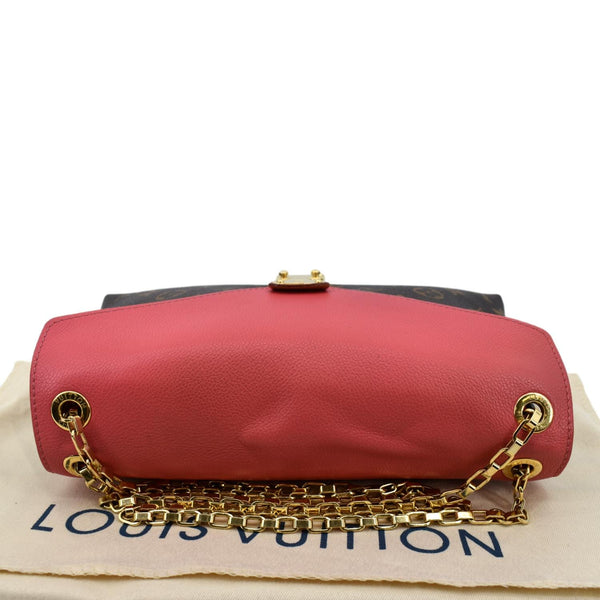 LOUIS VUITTON Pallas Chain Monogram Canvas Crossbody Bag Brown