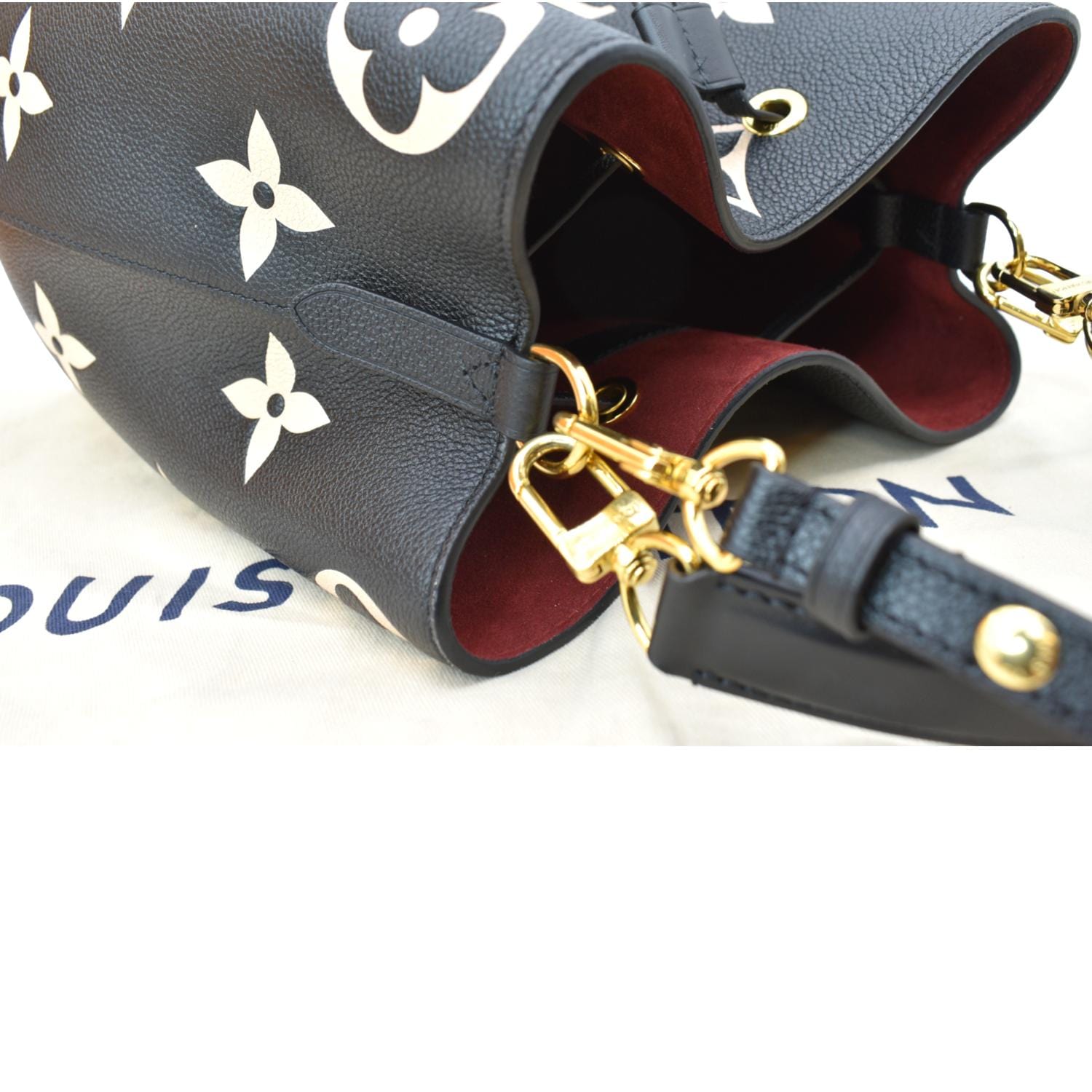 Louis Vuitton Noe NM Handbag Bicolor Monogram Empreinte Leather Nano  Neutral 23245934