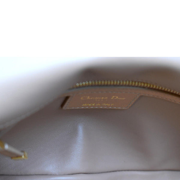 CHRISTIAN DIOR Medium Caro Iridescent Leather Shoulder Bag Metallic Pink