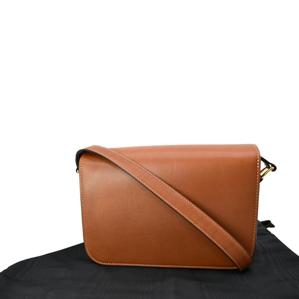 CELINE Classique Triomphe Calfskin Leather Shoulder Bag Tan-DDH