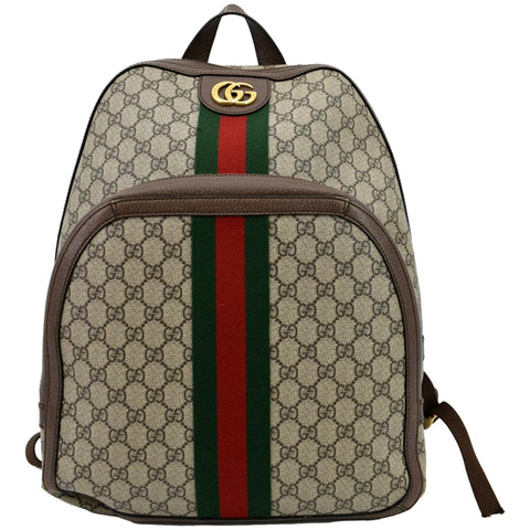GUCCI Ophidia GG Medium Supreme Canvas Backpack Beige 547967